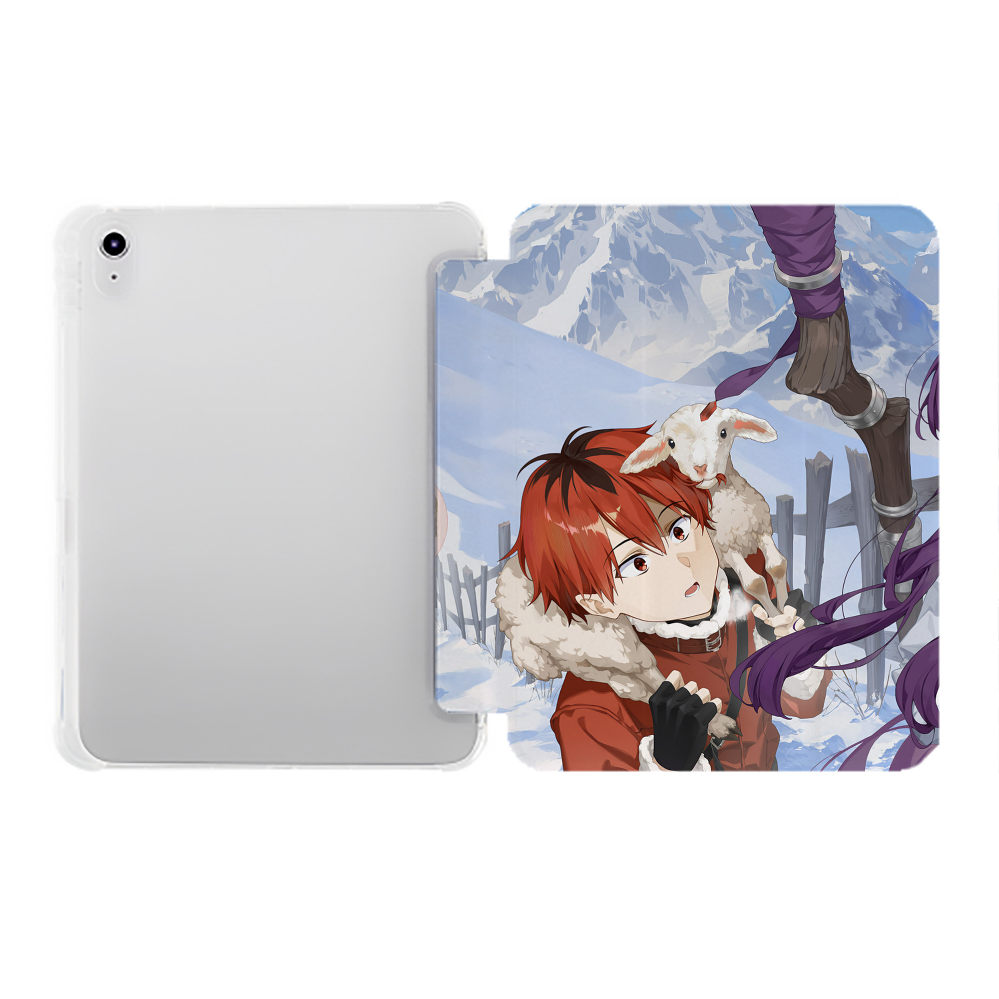 （画像用） 葬送のフリーレン Frieren IPad ケース ペン収納付き 三つ折りスタンド PUレザー×シリコン 対応機種9.5/10.5/10.9インチ